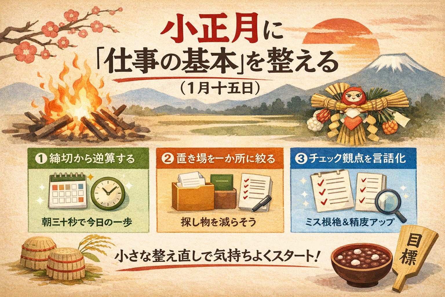 小正月に「仕事の基本」を整える