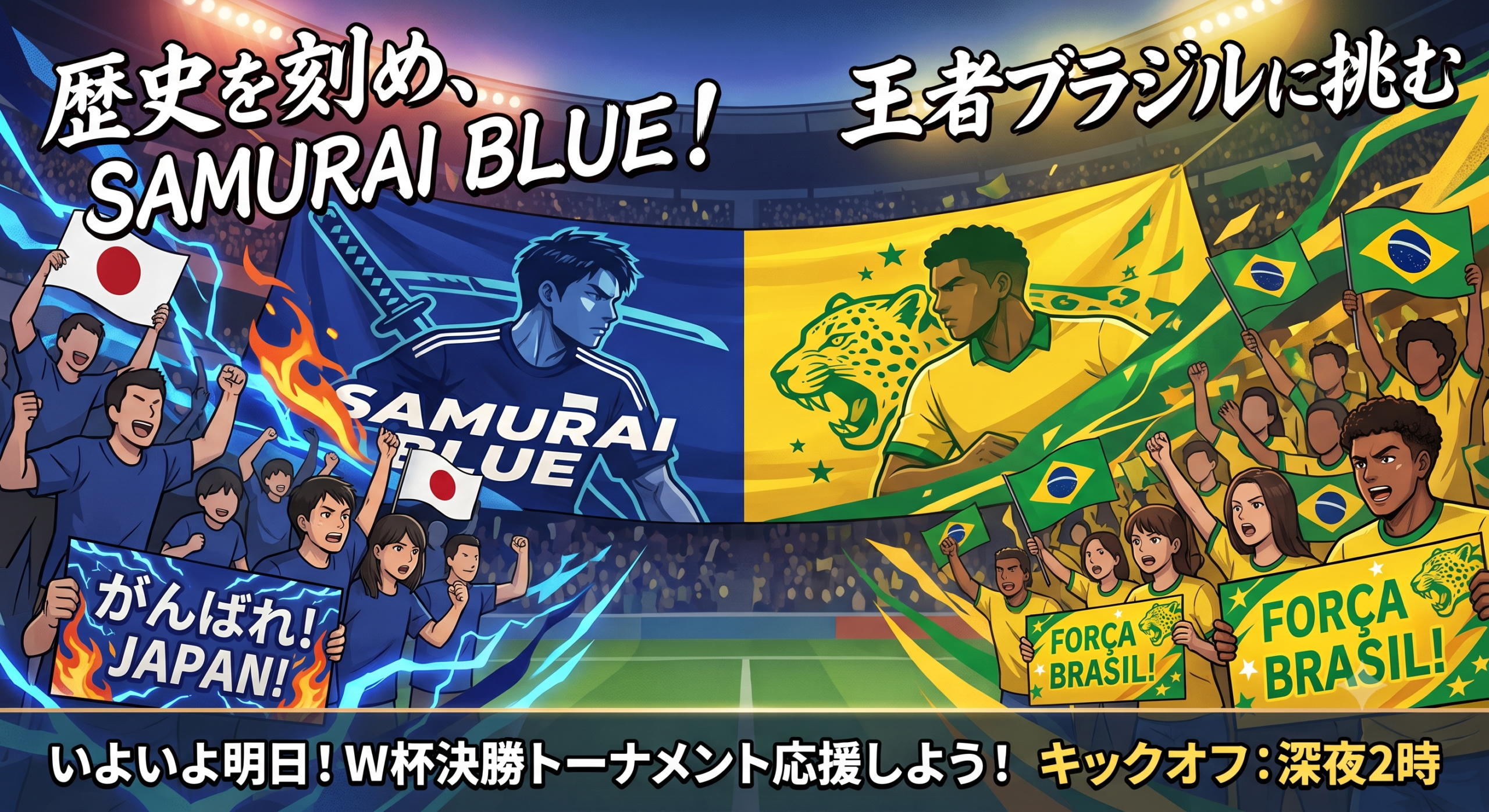 SAMURAI BLUE、世界の強豪ブラジルに挑む！